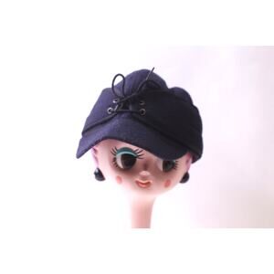 Navy Blue, Railroad Hat, Crown Cap, Winter, Ear Flaps, Headwear ~ 251120-WH 1405